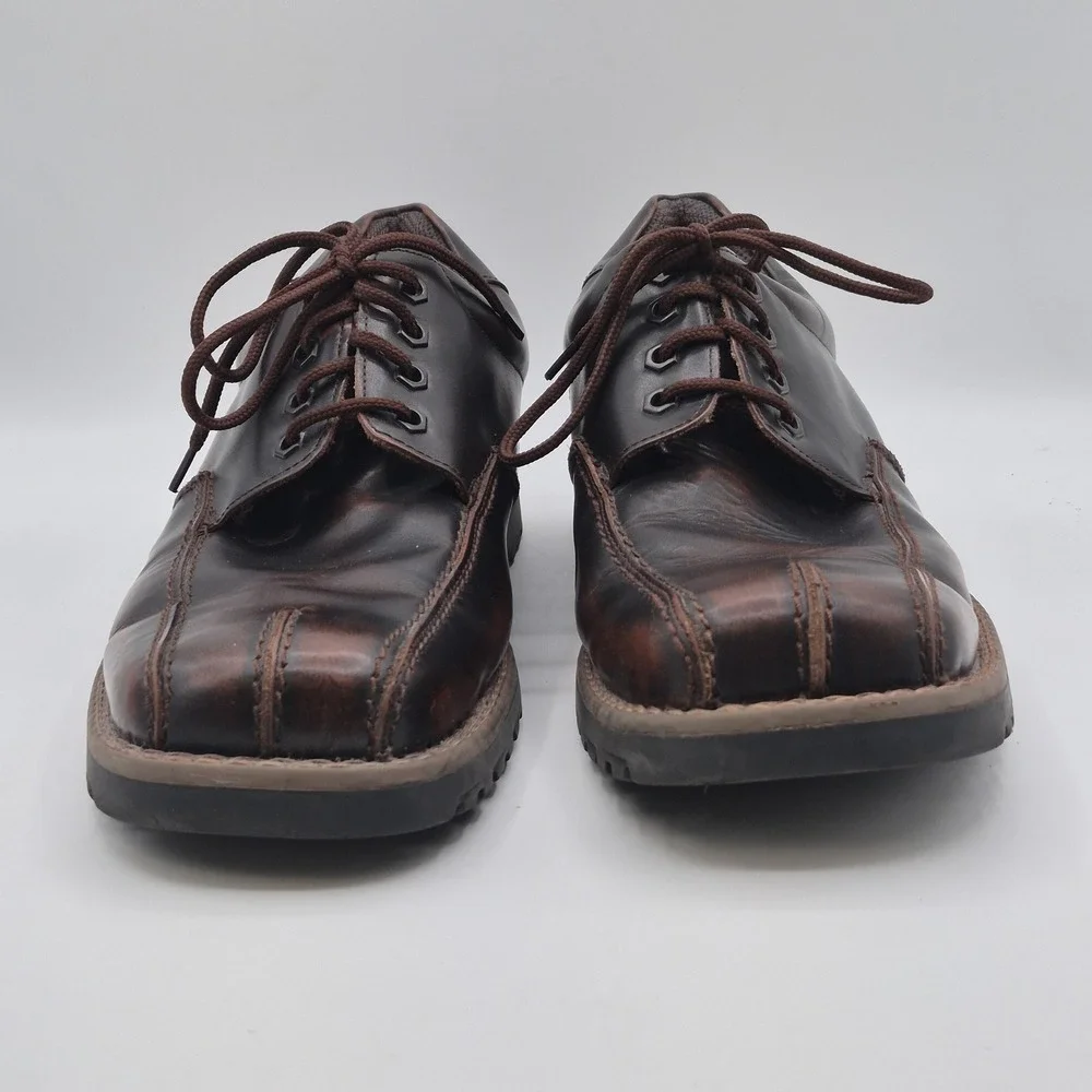 Nunn Bush Shoes‎ Mens Size 12 Brown Leather Lace Up Moc Toe Casual NXXT 83215